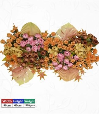 Sunset Autumn Bloom | Vintage Rose & Sun-Kissed Palm | Terracotta & Blush Channel Panel