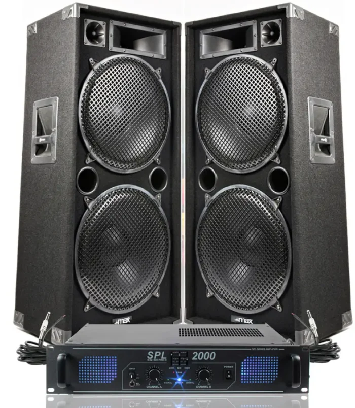 dj speaker with machine