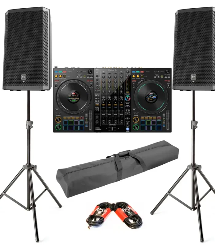 dj stage speaker with mixer